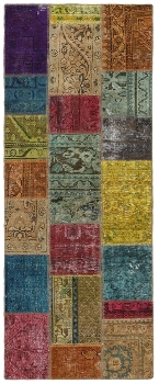 Persischer Vintage Patchwork Teppich handgeknüpft