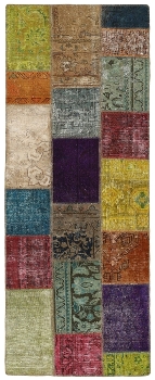 Persischer Vintage Patchwork Teppich handgeknüpft