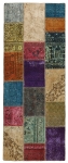 Persischer Vintage Patchwork Teppich handgeknüpft