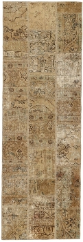Persischer Vintage Patchwork Teppich handgeknüpft