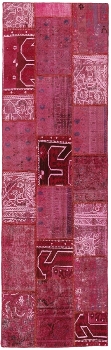 Persischer Vintage Patchwork Teppich handgeknüpft
