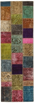 Persischer Vintage Patchwork Teppich handgeknüpft