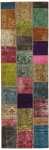 Persischer Vintage Patchwork Teppich handgeknüpft