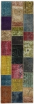 Persischer Vintage Patchwork Teppich handgeknüpft