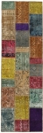 Persischer Vintage Patchwork Teppich handgeknüpft