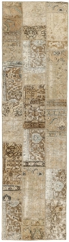 Persischer Vintage Patchwork Teppich handgeknüpft