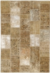 Persischer Vintage Patchwork Teppich handgeknüpft