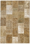 Persischer Vintage Patchwork Teppich handgeknüpft