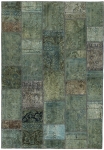 Persischer Vintage Patchwork Teppich handgeknüpft