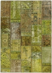 Persischer Vintage Patchwork Teppich handgeknüpft