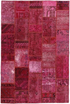 Persischer Vintage Patchwork Teppich handgeknüpft