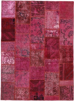 Persischer Vintage Patchwork Teppich handgeknüpft