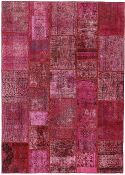 Persischer Vintage Patchwork Teppich handgeknüpft