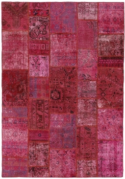 Persischer Vintage Patchwork Teppich handgeknüpft