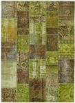 Persischer Vintage Patchwork Teppich handgeknüpft