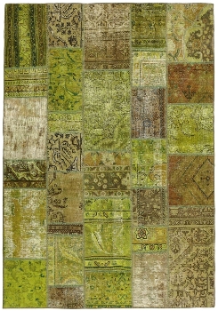 Persischer Vintage Patchwork Teppich handgeknüpft