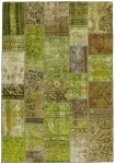 Persischer Vintage Patchwork Teppich handgeknüpft