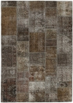 Persischer Vintage Patchwork Teppich handgeknüpft