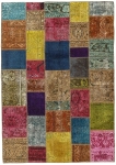 Persischer Vintage Patchwork Teppich handgeknüpft