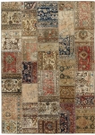 Persischer Vintage Patchwork Teppich handgeknüpft