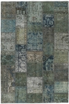 Persischer Vintage Patchwork Teppich handgeknüpft