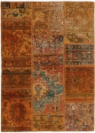 Persischer Vintage Patchwork Teppich handgeknüpft