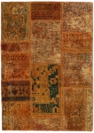 Persischer Vintage Patchwork Teppich handgeknüpft