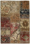 Persischer Vintage Patchwork Teppich handgeknüpft