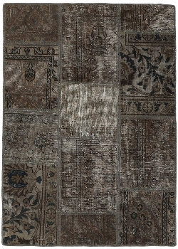 Persischer Vintage Patchwork Teppich handgeknüpft
