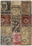 Persischer Vintage Patchwork Teppich handgeknüpft