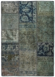 Persischer Vintage Patchwork Teppich handgeknüpft