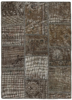 Persischer Vintage Patchwork Teppich handgeknüpft
