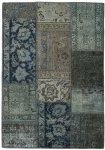 Persischer Vintage Patchwork Teppich handgeknüpft