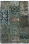 Persischer Vintage Patchwork Teppich handgeknüpft