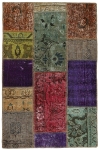 Persischer Vintage Patchwork Teppich handgeknüpft