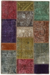 Persischer Vintage Patchwork Teppich handgeknüpft