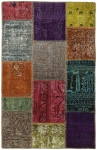 Persischer Vintage Patchwork Teppich handgeknüpft