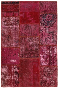 Persischer Vintage Patchwork Teppich handgeknüpft