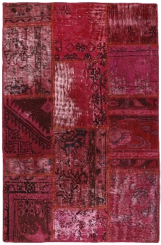 Persischer Vintage Patchwork Teppich handgeknüpft