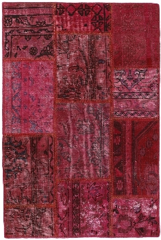 Persischer Vintage Patchwork Teppich handgeknüpft