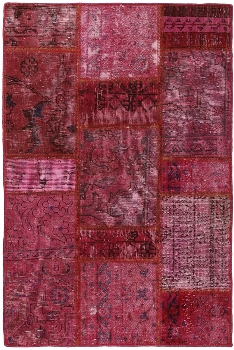 Persischer Vintage Patchwork Teppich handgeknüpft