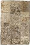 Persischer Vintage Patchwork Teppich handgeknüpft