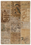Persischer Vintage Patchwork Teppich handgeknüpft