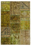 Persischer Vintage Patchwork Teppich handgeknüpft