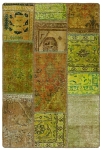 Persischer Vintage Patchwork Teppich handgeknüpft