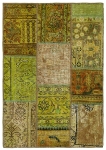 Persischer Vintage Patchwork Teppich handgeknüpft