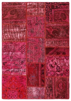 Persischer Vintage Patchwork Teppich handgeknüpft