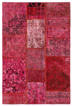 Persischer Vintage Patchwork Teppich handgeknüpft