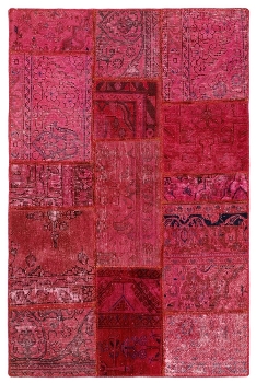 Persischer Vintage Patchwork Teppich handgeknüpft