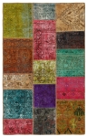 Persischer Vintage Patchwork Teppich handgeknüpft